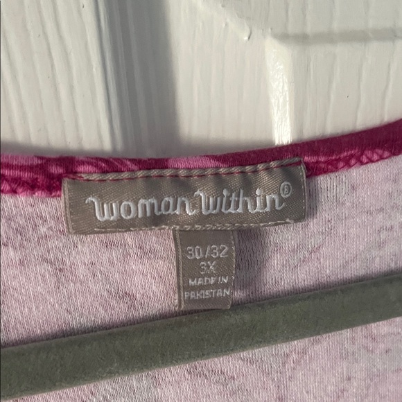 Woman Within Pink Floral dress & exact same in solid black - Picture 2 of 6